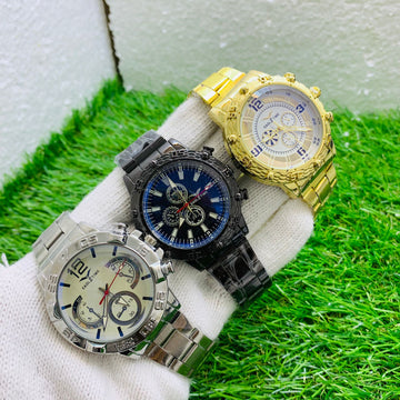 3 Different Color Classic Watches Combo