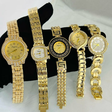 Bundle of 5 Eliyena Gold Watches