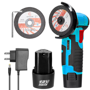 Wireless Angle Grinder with 2 Blades