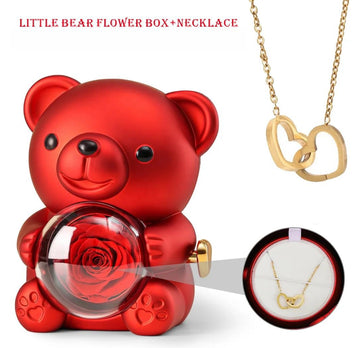 Eternal Flower Jewelry Gift With Necklace