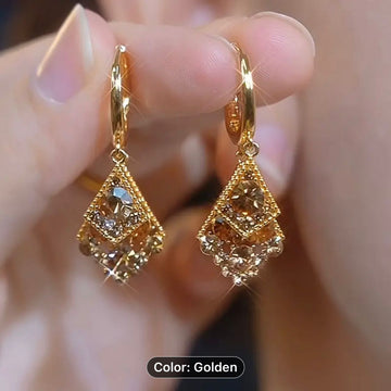 22K Gold-Plated Double Design Beautiful Earrings