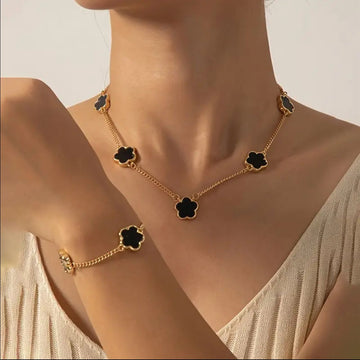 Flower 2 pcs Necklace Set